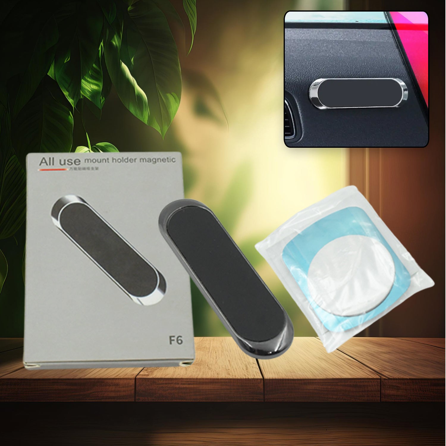 360-degree rotating magnetic phone holder for cars. 360-degree rotating magnetic phone holder for cars.